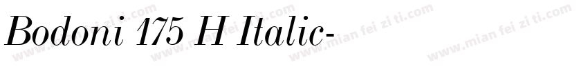 Bodoni 175 H Italic字体转换